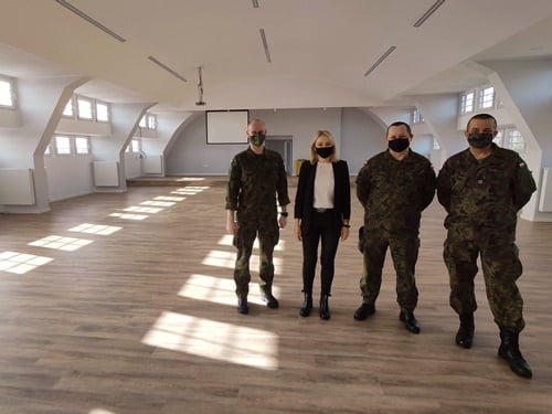 ppłk Piotr Staniszewski, mgr Renata Piszcz, ppłk Zbigniew Urbaniak, ppłk rez. Jacek Papiewski